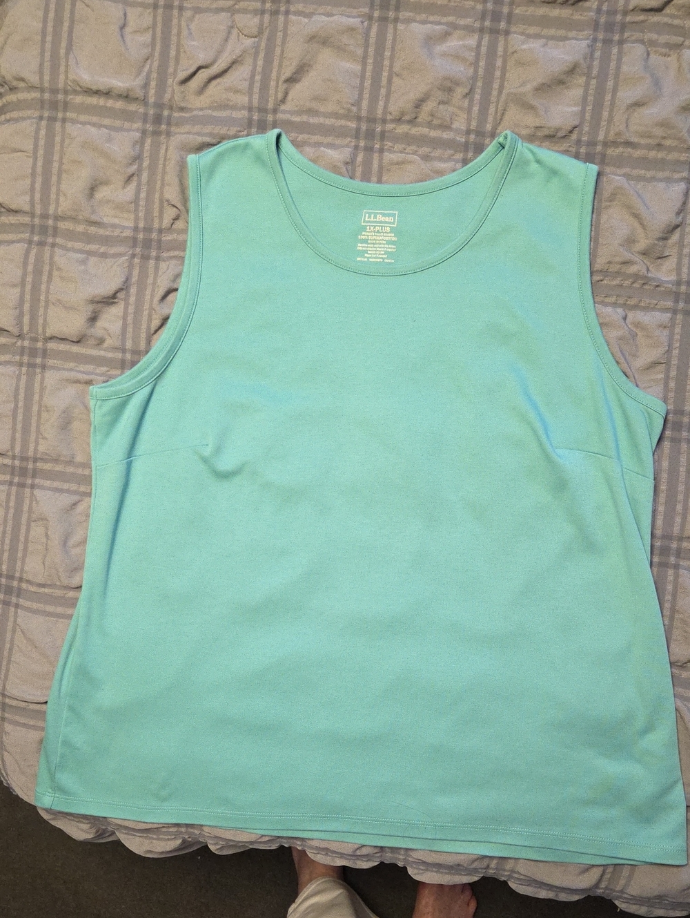1X L.L. Bean Light Blue Sleeveless Top, Like New